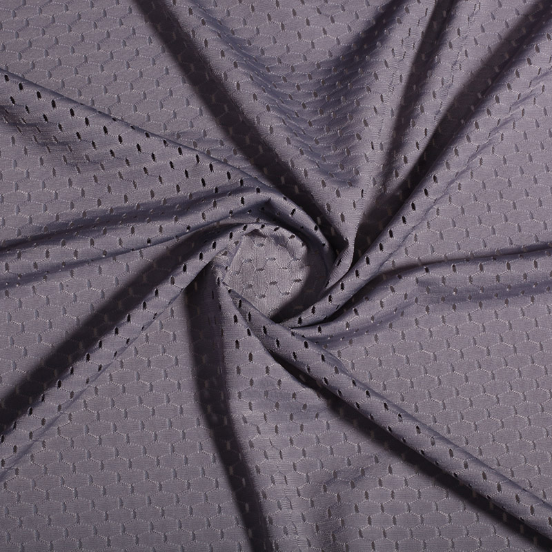 A089 Tecido desportivo de rede jacquard de nylon, macio e respir&aacute;vel